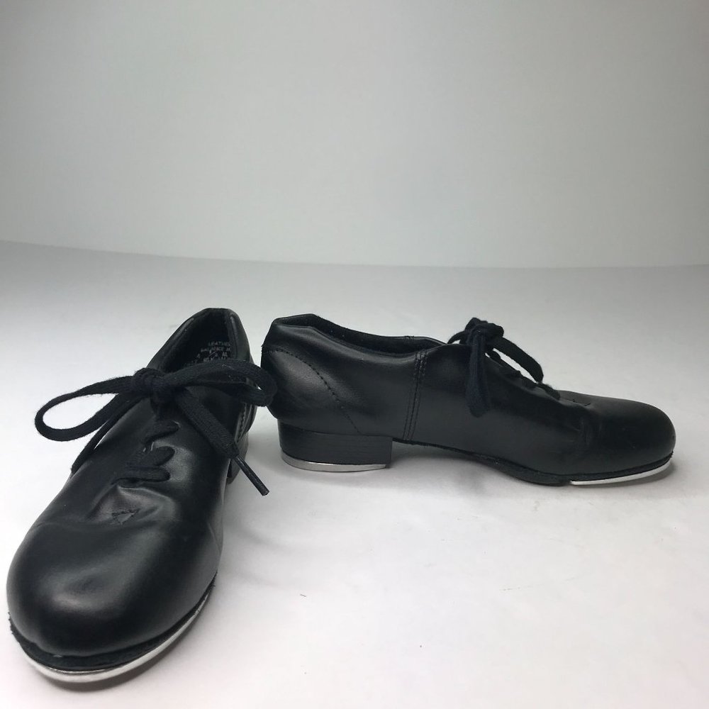 Capezio Tele Tone Fluid Tap Shoes Kids Size 4.5 M Black Lace Up